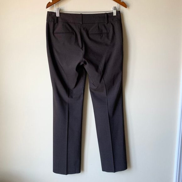 EUC Ann Taylor Mid Rise Trouser Pants, Brown, Size 4 Petite - Picture 2 of 7